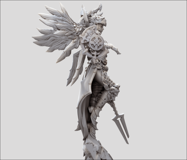 Isaëlle, the Heir of Souls resin miniature side view