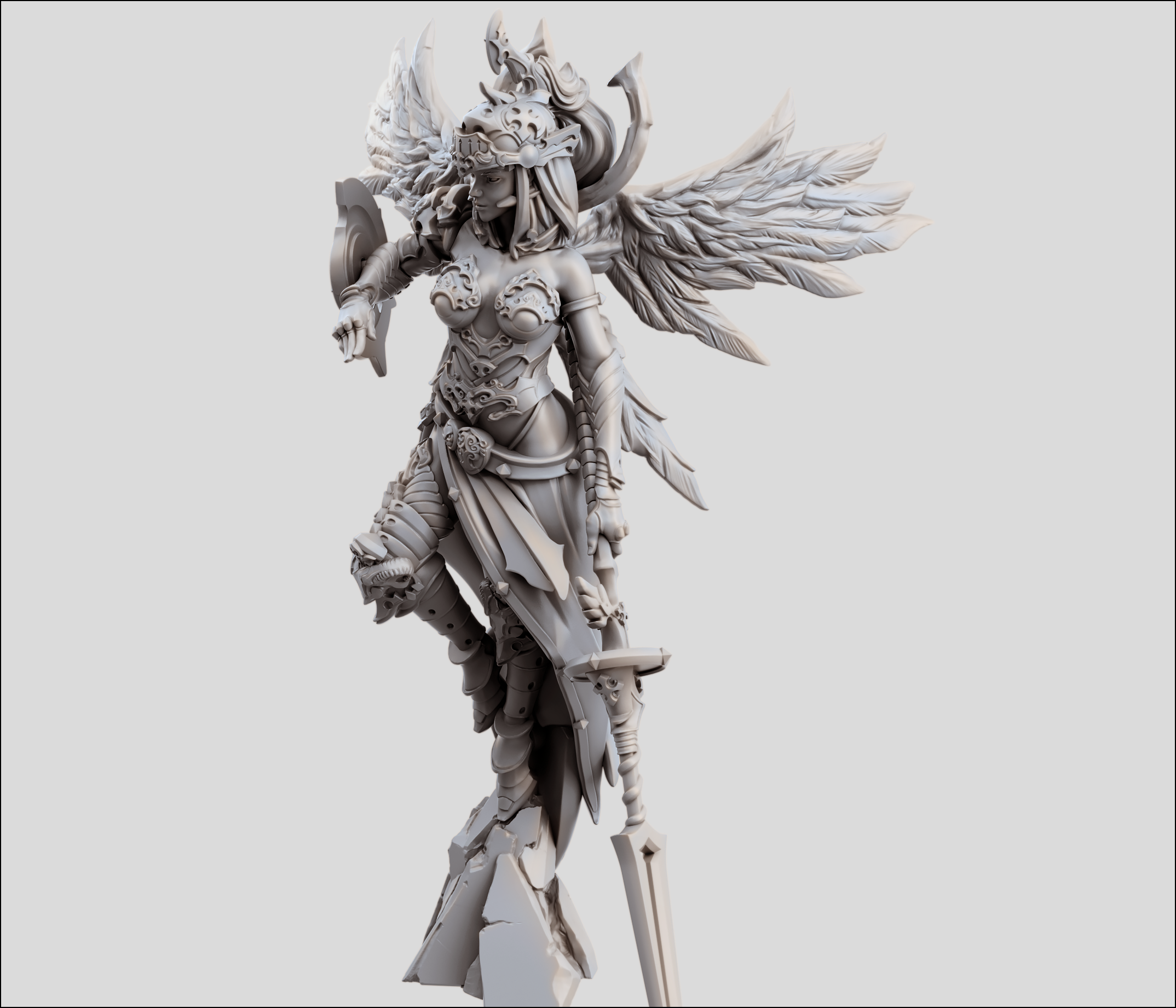 Isaëlle, the Heir of Souls resin miniature top view